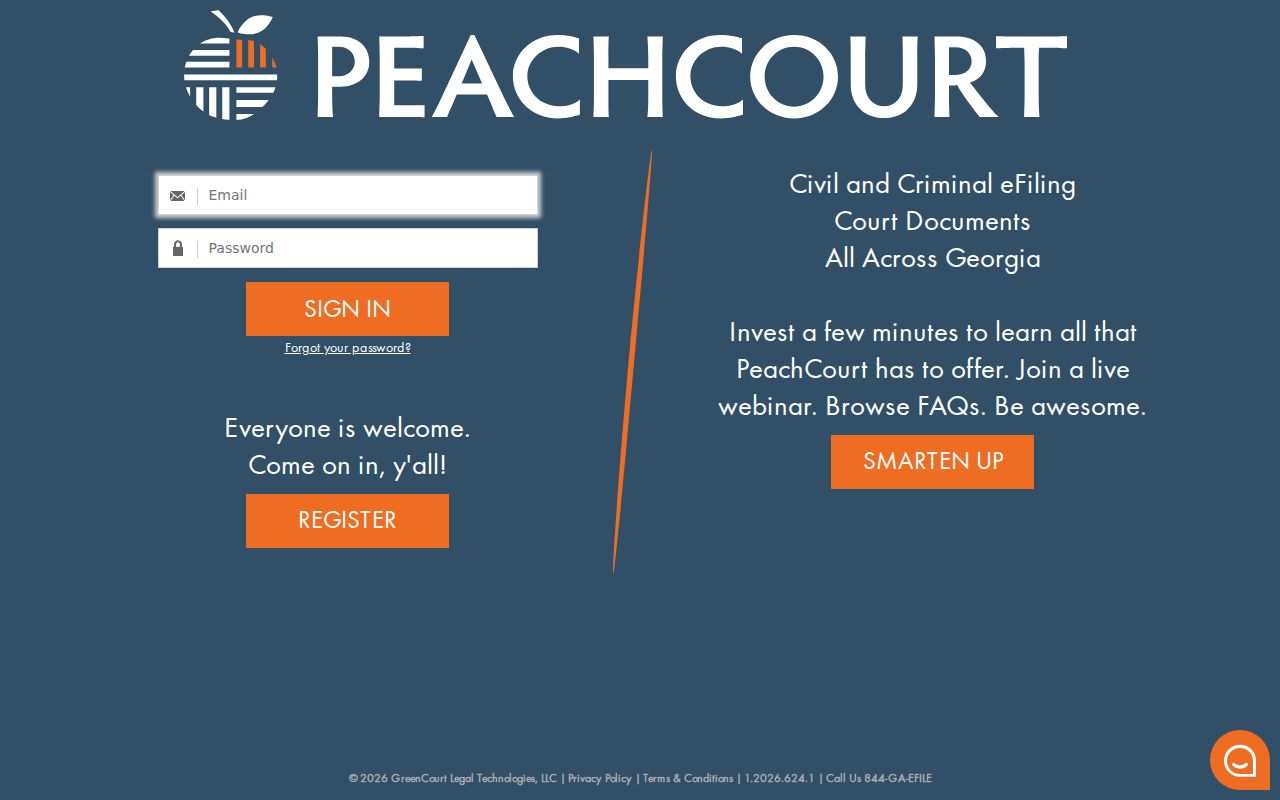 Glascock County court case lookup through the PeachCourt platform