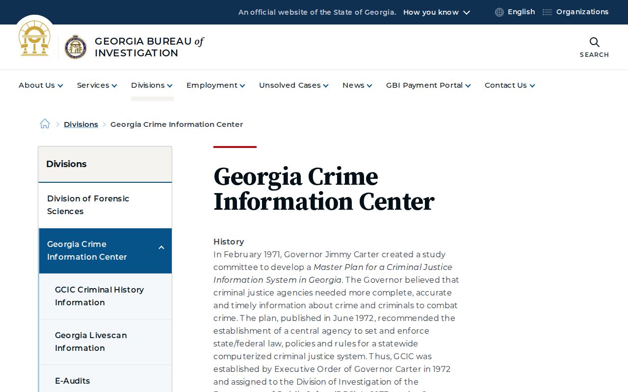 Glascock County criminal history Georgia Crime Information Center source
